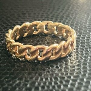 Vintage 10k Solid Gold Chain Link Ring size 10